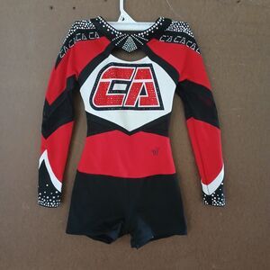 Varsity Spirit CA Girls Dance Cheer Shorts Sports Outfit 1-Piece Snap Crotch XXS